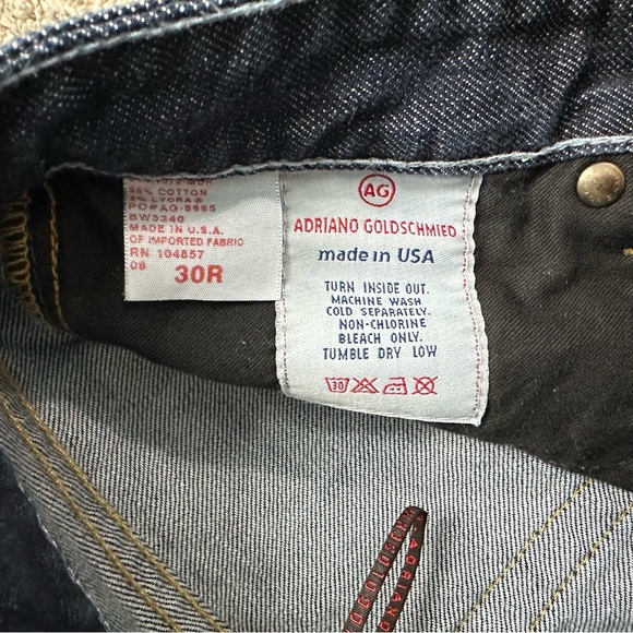 AG Adriano Goldschmied the club flare jeans 30 10 low rise Y2K dark wash 2000’s - Picture 8 of 12